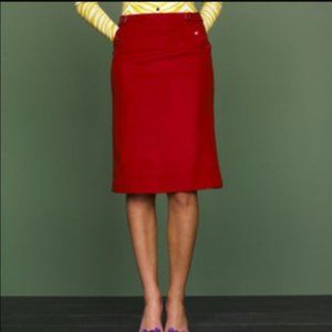 J.CREW red felted-wool  Adrian skirt size 6